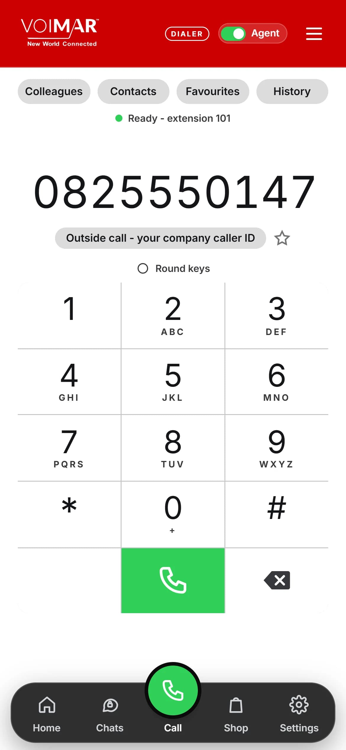 Voimar Call Centre & Dialer - White